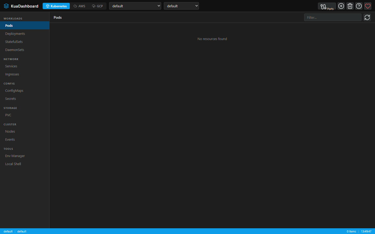 KuaDashboard — dashboard overview